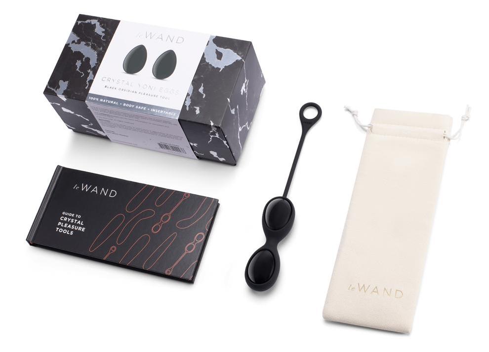 Le Wand Yoni Egg Obsidian Đen Siết Âm Đạo Tự Nhiên