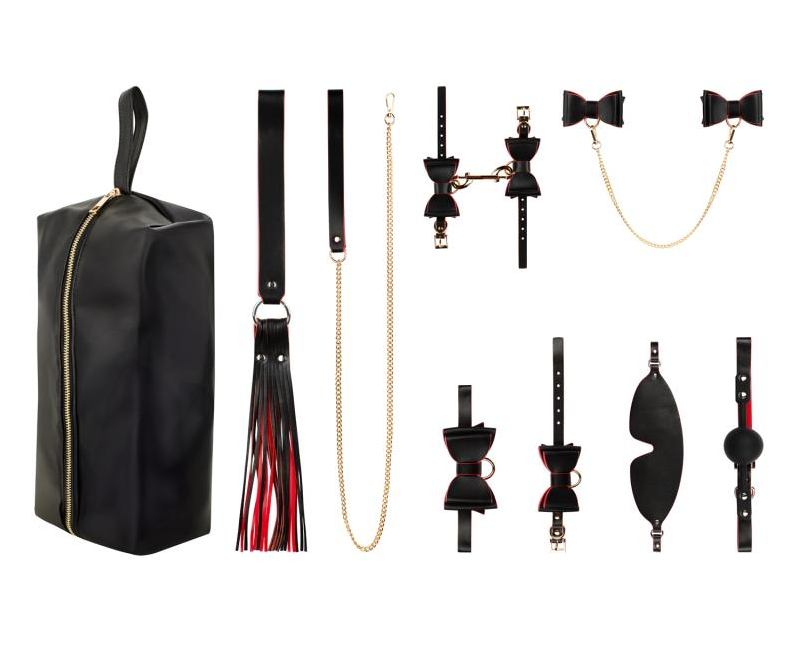 Bedroom Fantasies SM Kit 8pc Đen Đỏ Nóng Bỏng Đam Mê