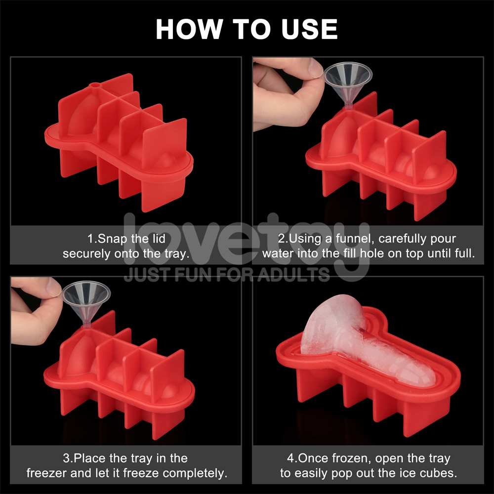 Lovetoy Khuôn Đá Mini Dildo Đỏ Vui Nhộn