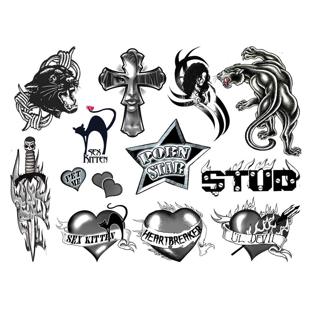 Bộ kit xăm tạm thời tattoo party nghịch ngợm