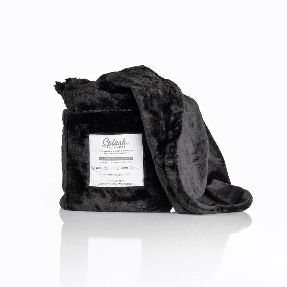 Splash Blanket Furlush Đệm Chống Nước 200cm Đen M