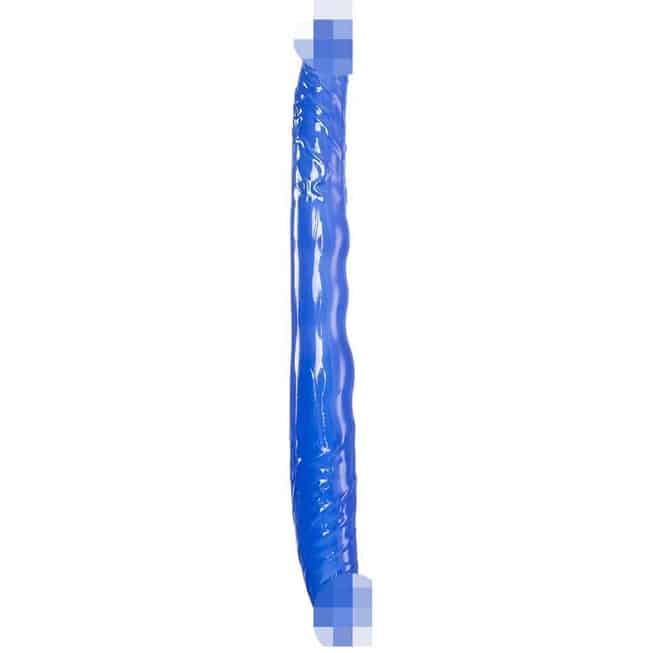 Toyfa Basic Double Dildo Xanh 28.5cm Uốn Cong Linh Hoạt 