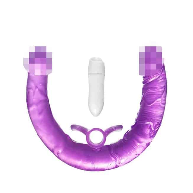 Double Dildo Toyfa Tím Rung 35cm Siêu Dài 