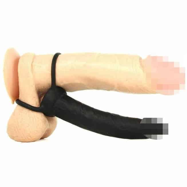 CalExotics Double Rider Đen Silicon 14cm Đôi Thâm Nhập 