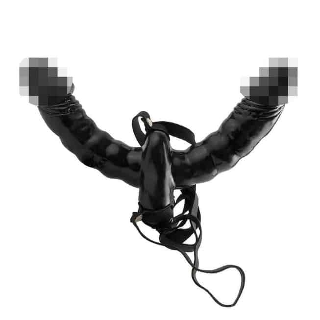 Strapon Pipedream Double Delight Vibe Đôi Đen 30cm 