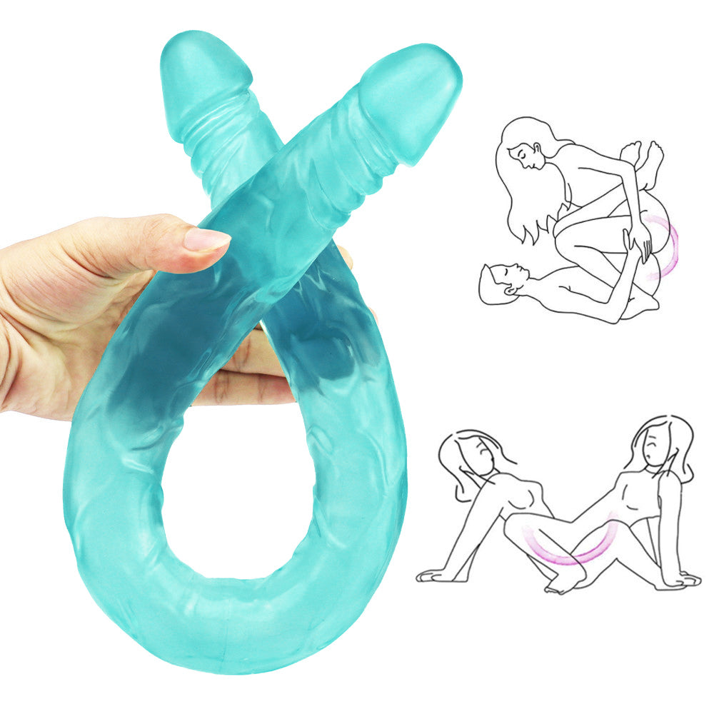 22 Inch Green Double Dildo PVC Thực Tế Chống Nước 