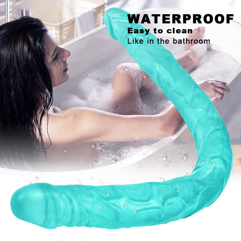 22 Inch Green Double Dildo PVC Thực Tế Chống Nước