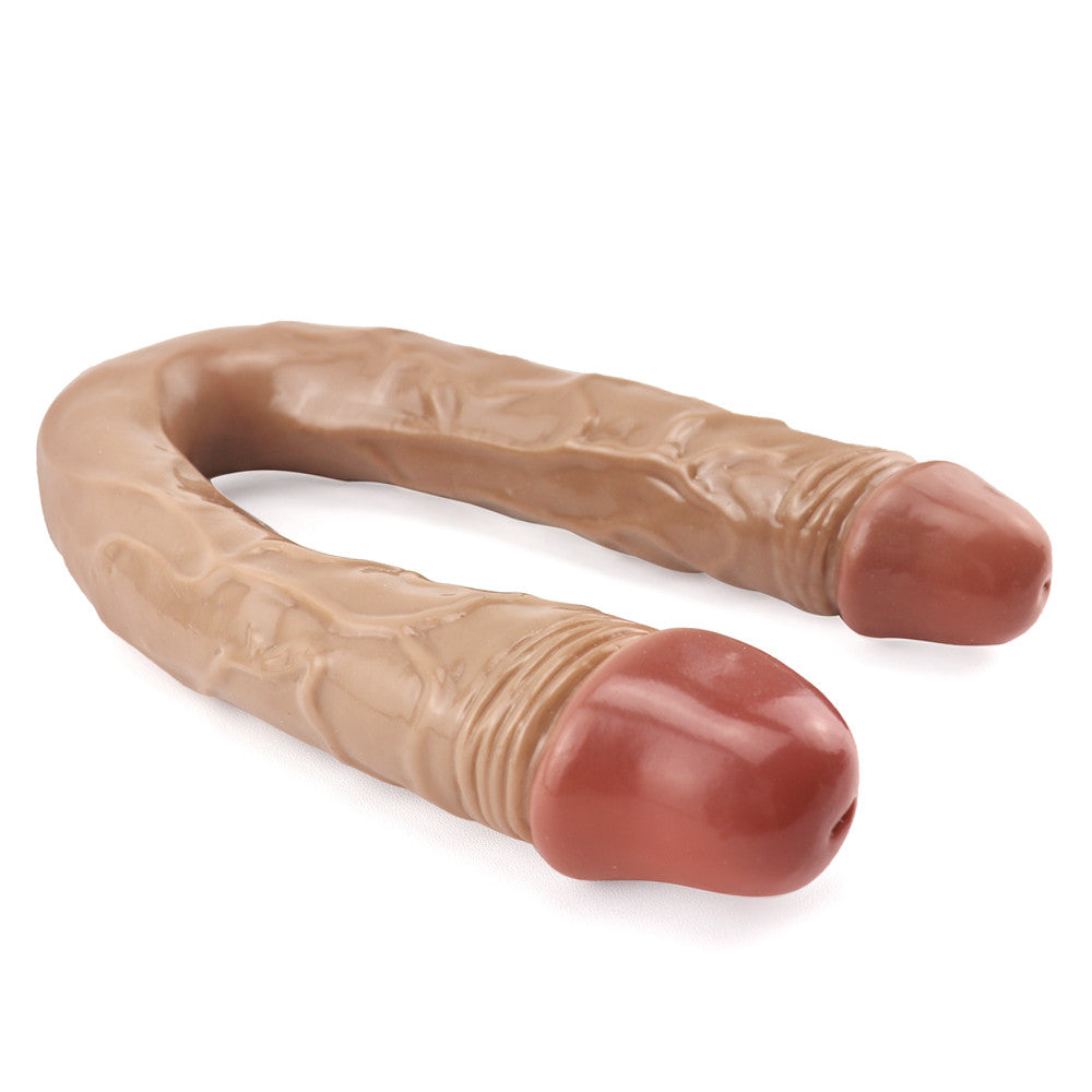 Dildo Đôi 42cm Da Thực Tế PVC Chân Chất 