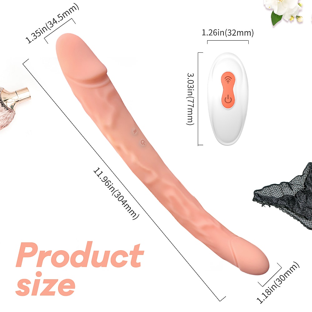 Dildo Rung Đôi 30cm Cong Thực Tế Nứng Tột