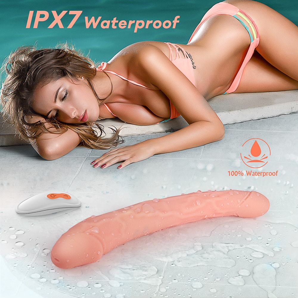 Dildo Rung Đôi 30cm Cong Thực Tế Nứng Tột