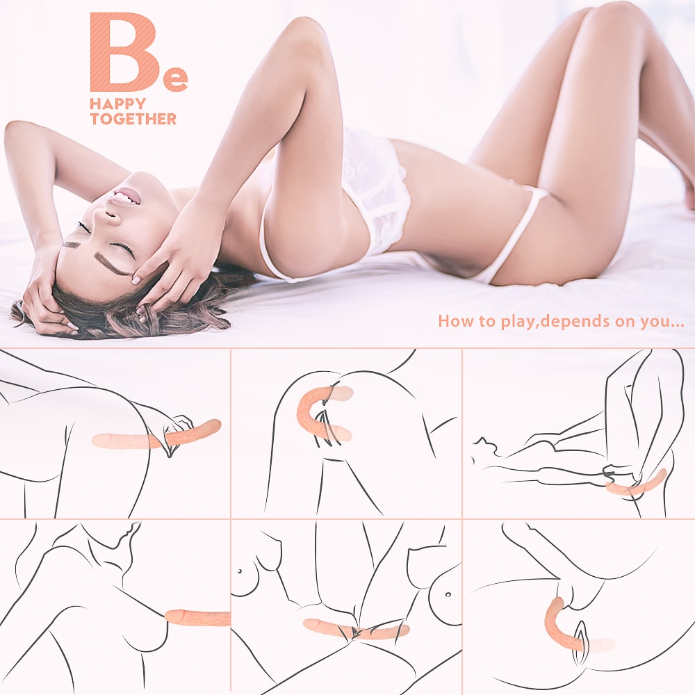 Dildo Rung Đôi 30cm Cong Thực Tế Nứng Tột