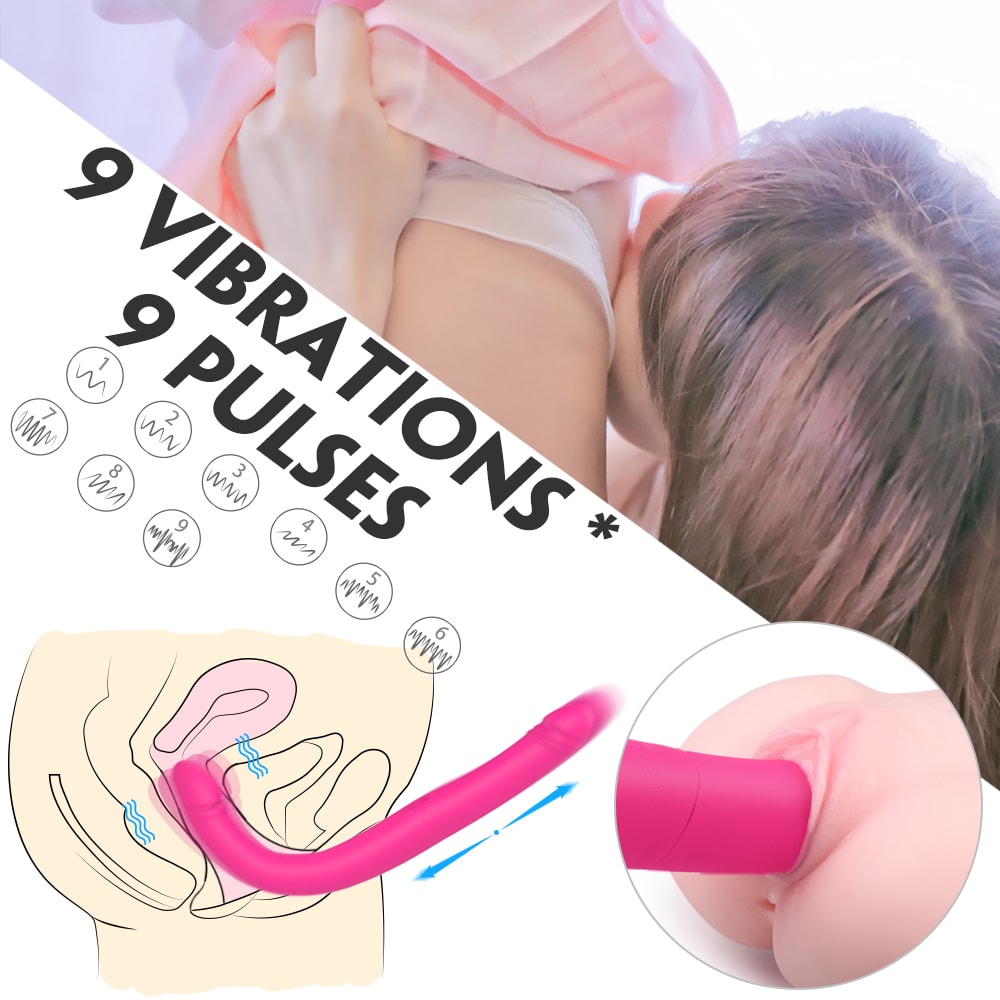 Fake 2 Đầu 43cm Hồng Dao Động Lesbian Dài Siêu