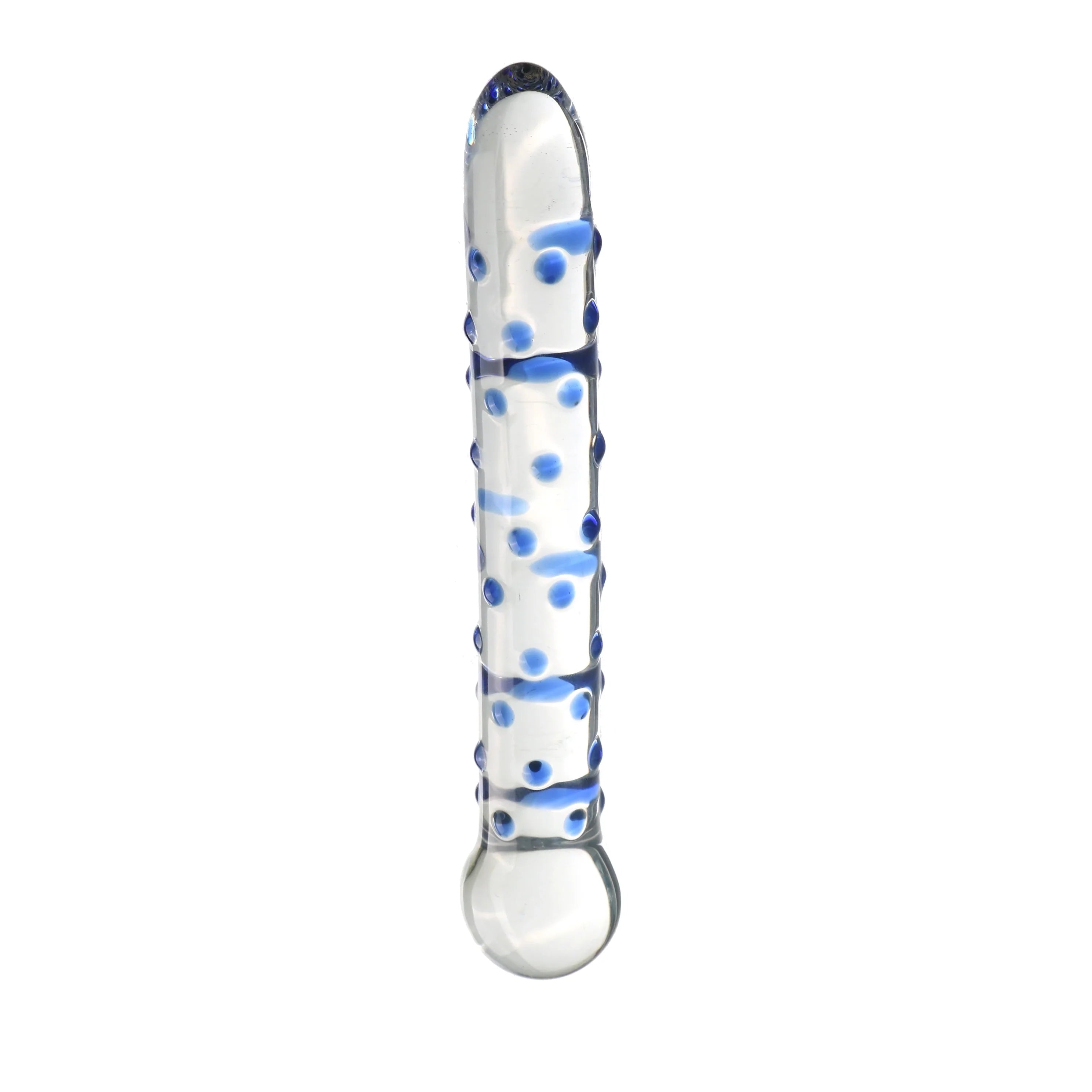 Glass Dildo Xanh 7 Inch Điểm Nhỏ 19.5cm 