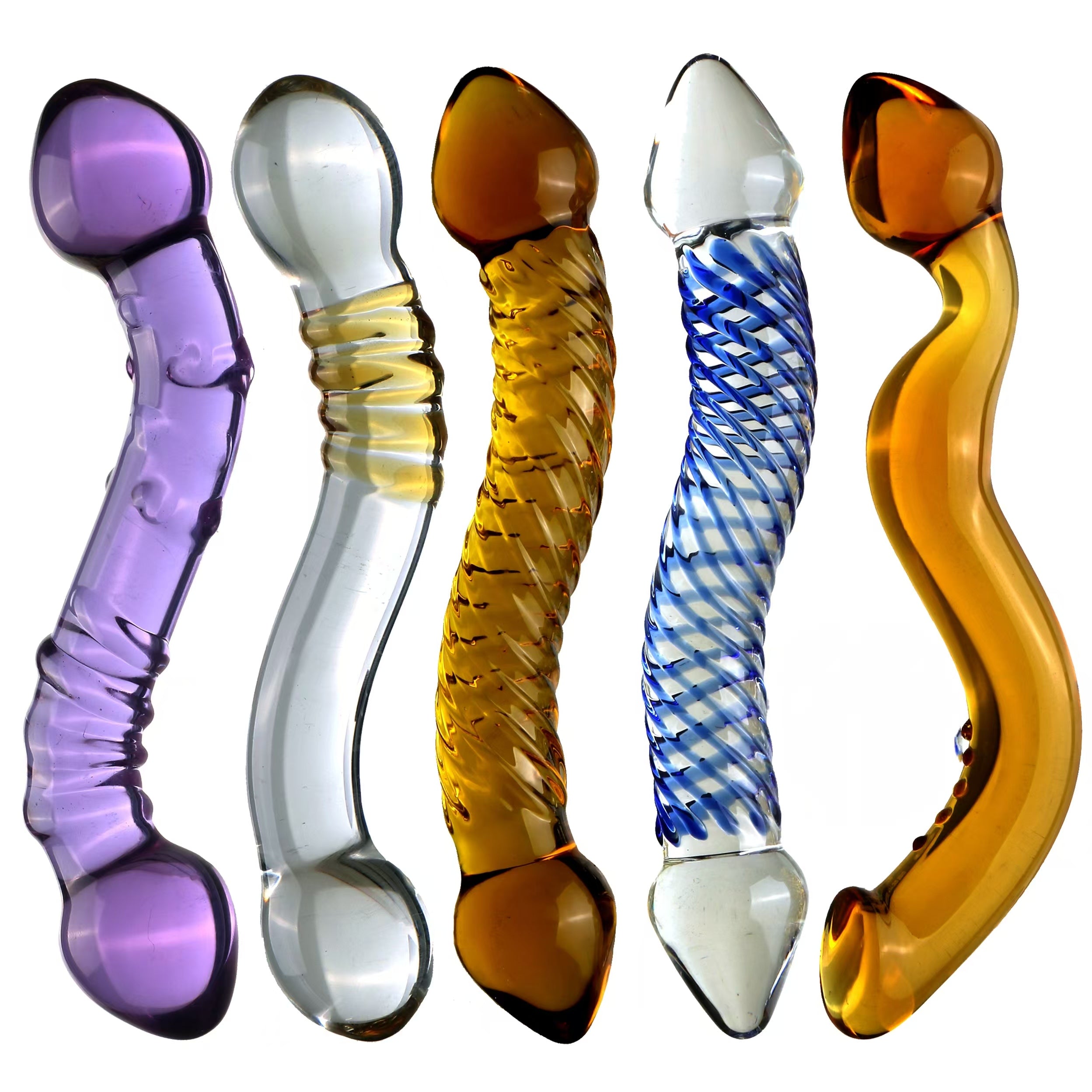 7 Inch Purple Rain Glass - Dildo Kép Tím 18cm An Toàn Siêu Đẹp 