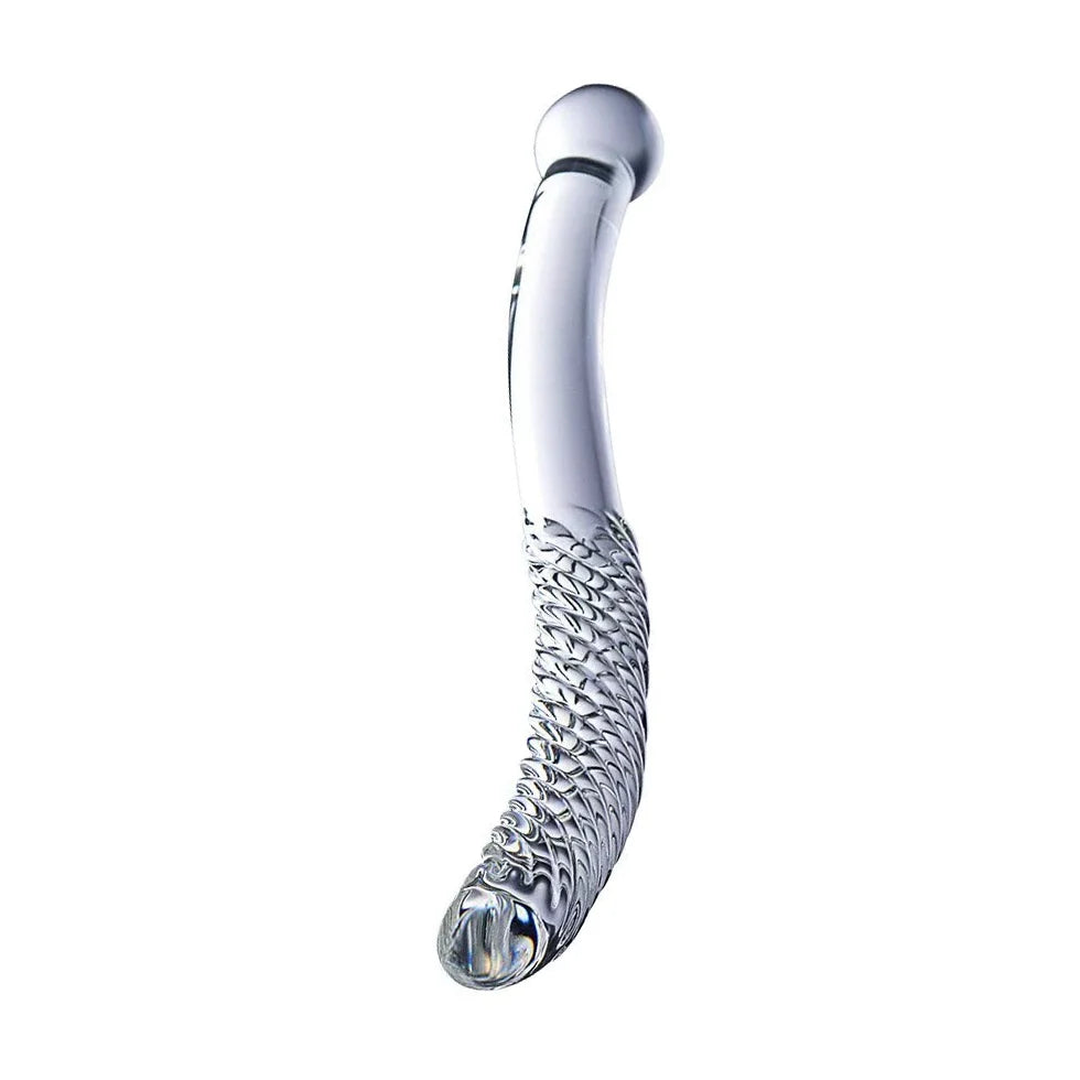 Smooth Threaded Glass Dildo Đôi Kính Mịn 27cm 