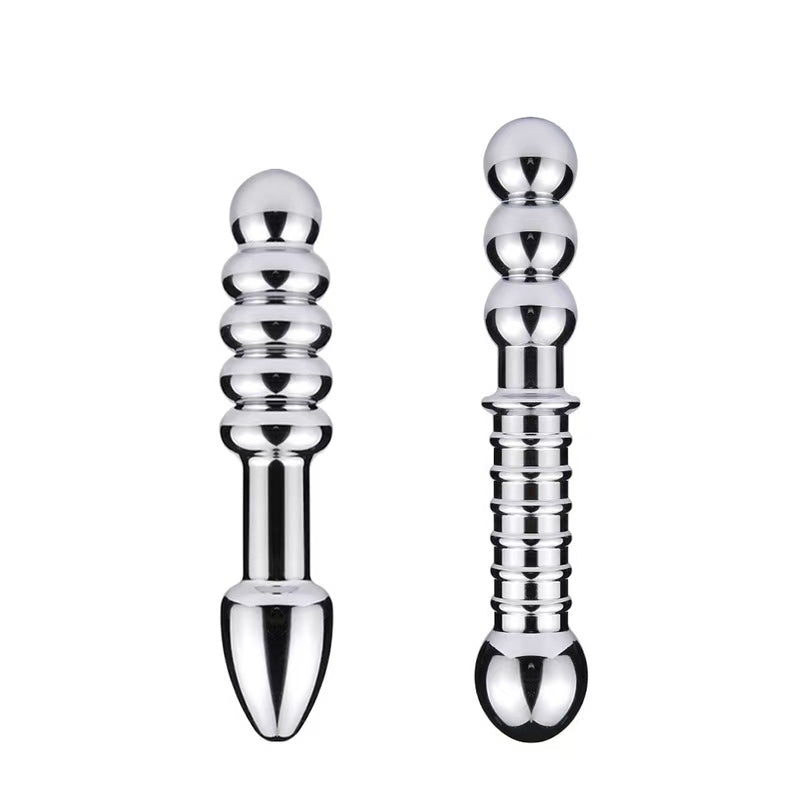 Dildo kim loại đôi nhẵn 18cm dễ vệ sinh 3.5cm đa năng 