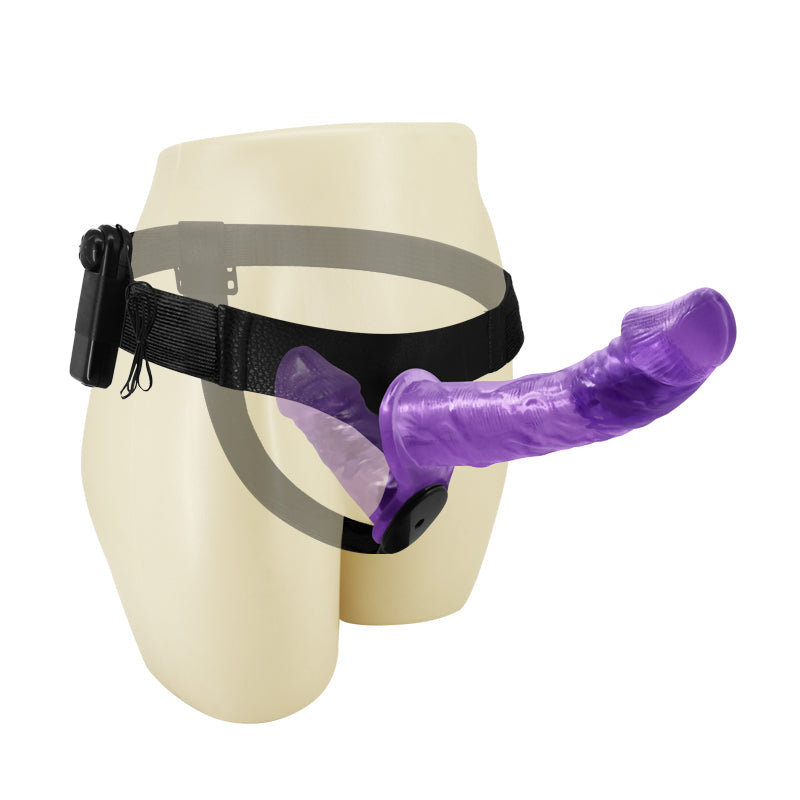 Strap On Tím Đai Đeo Rung Đôi Linh Hoạt 