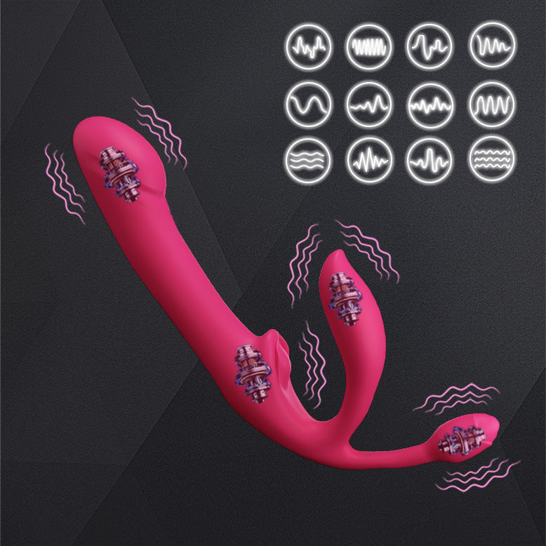 Dildo Pink Thrust Strapless Rung Nở Hút Mãnh Liệt