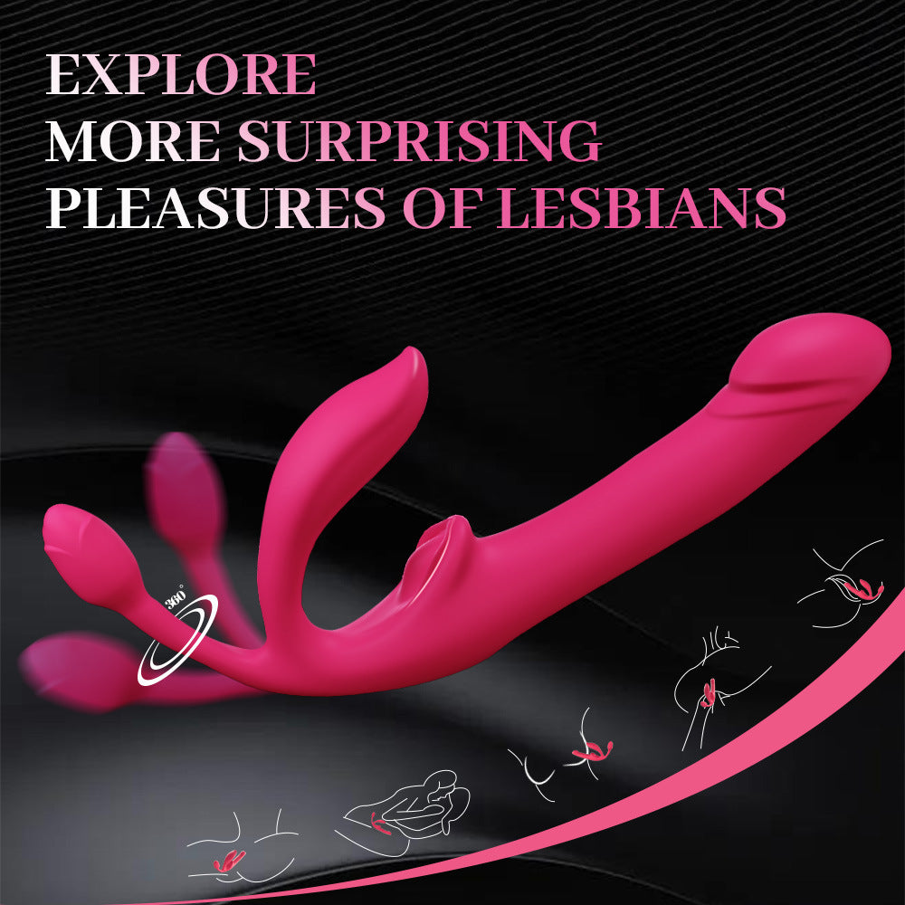Dildo Pink Thrust Strapless Rung Nở Hút Mãnh Liệt