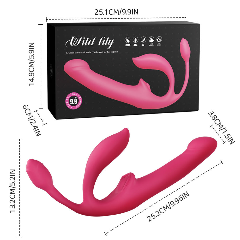 Dildo Pink Thrust Strapless Rung Nở Hút Mãnh Liệt