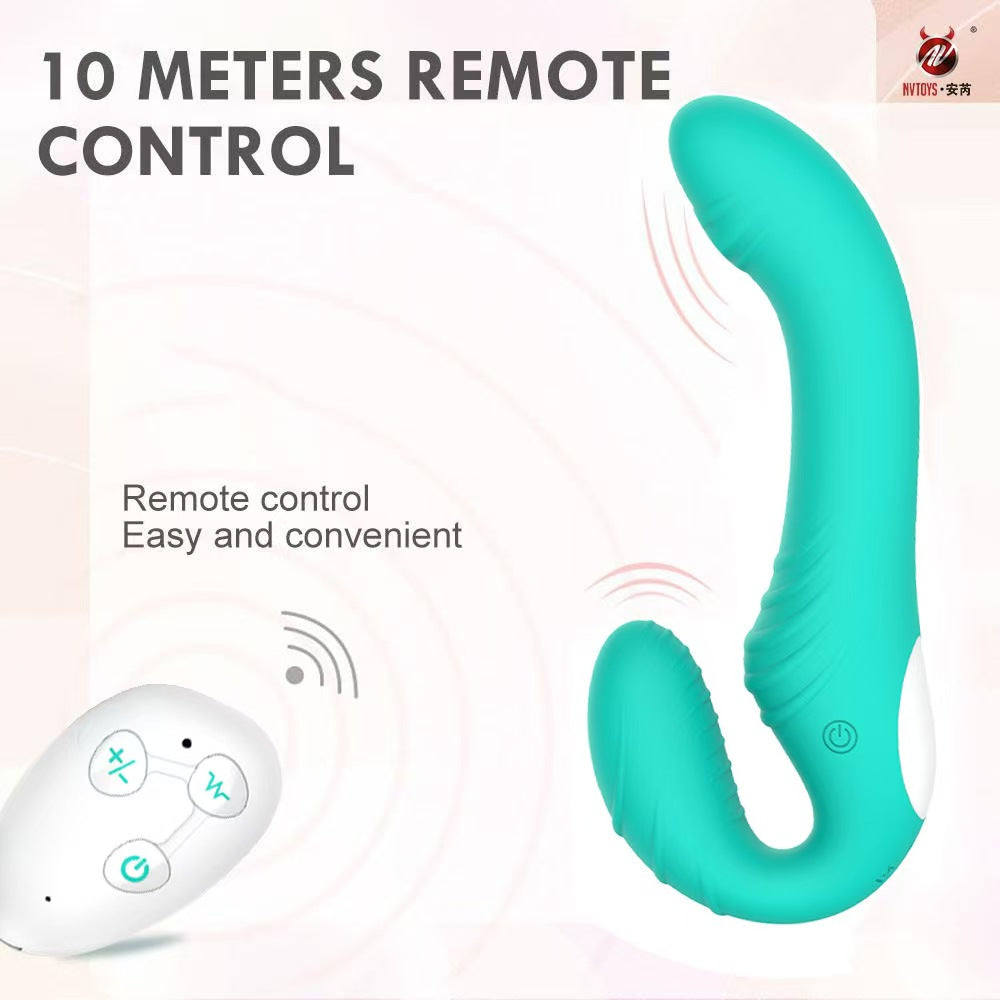 Strapless Strapon Rung Remote 18cm Đa Kích Thích