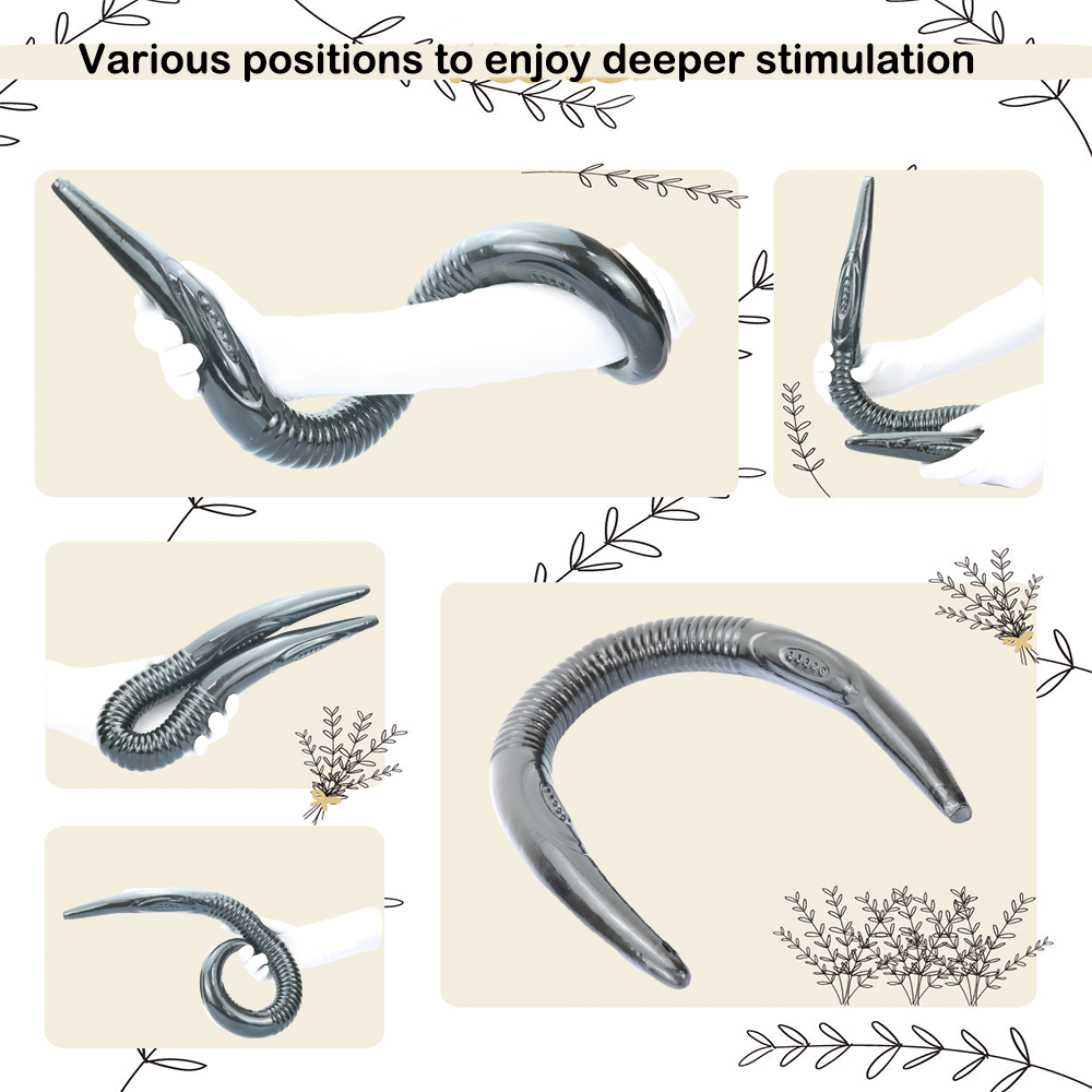 Moray 76cm đôi xám khổng lồ dildo điên cuồng