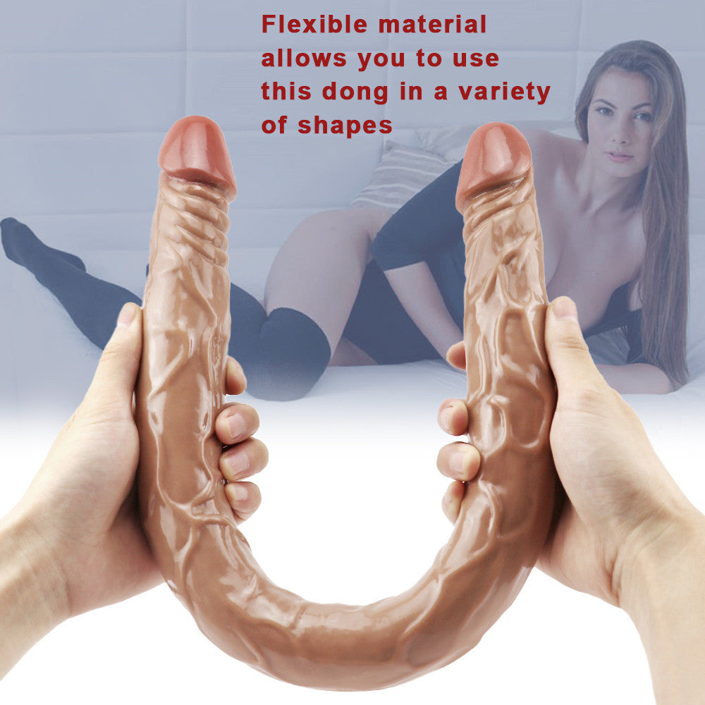 Double End Dildo 53cm Dài Mềm Hai Đầu Thực Tế Double End Dildo 53cm Dài Mềm Hai Đầu Thực Tế