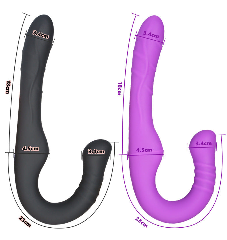 Hook Strapless Double Dildo Cong, Tự Do Di Chuyển Đôi Nứng