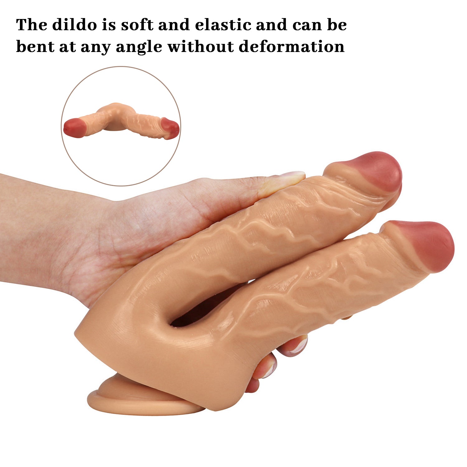 Dildo Đôi Silicon Mềm 21cm Thực Tế Đẹp Lung Linh Dildo Đôi Silicon Mềm 21cm Thực Tế Đẹp Lung Linh