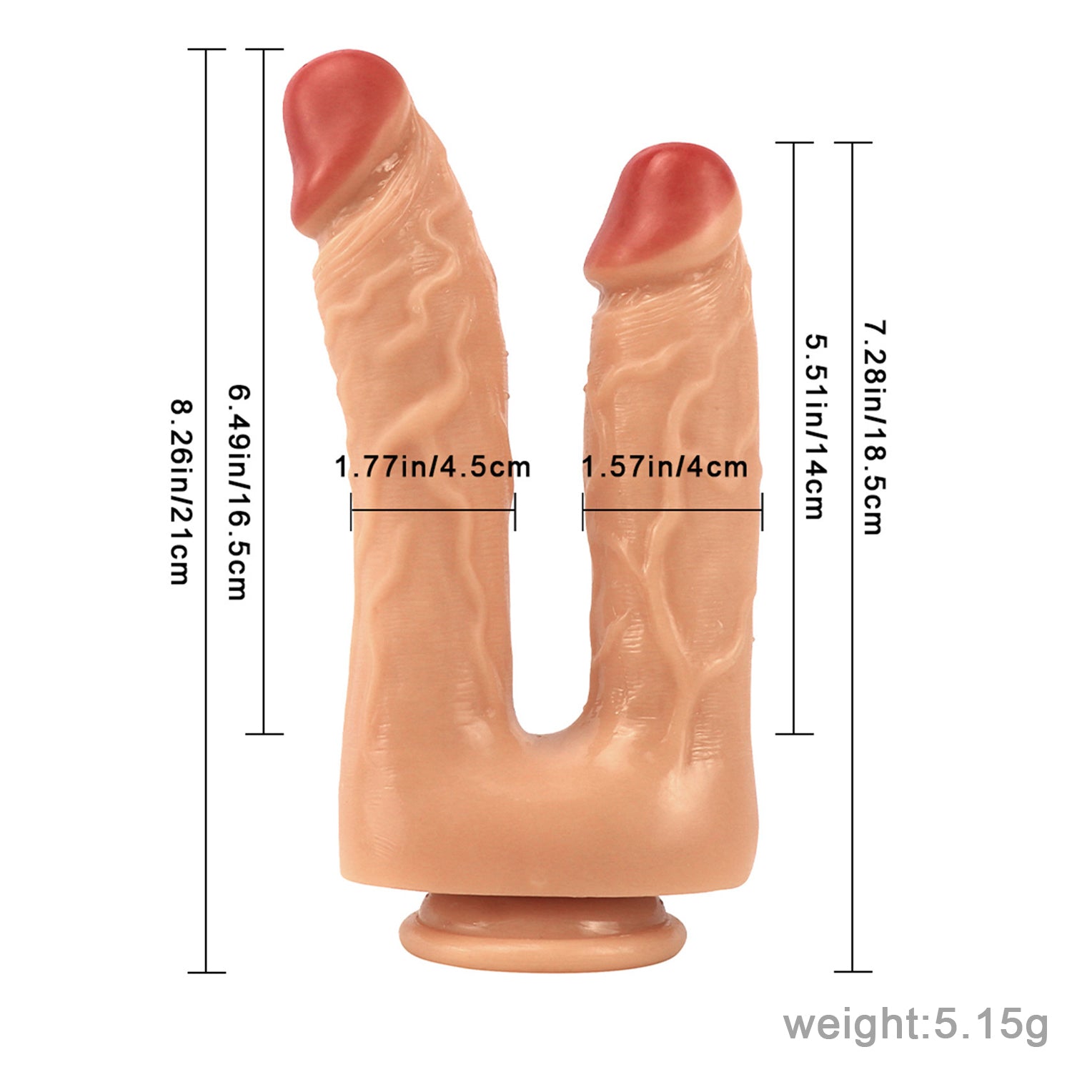 Dildo Đôi Silicon Mềm 21cm Thực Tế Đẹp Lung Linh Dildo Đôi Silicon Mềm 21cm Thực Tế Đẹp Lung Linh