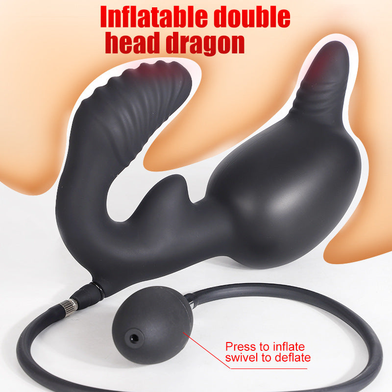 Double Dildo Inflatable Plug 5cm Phồng Thật Khoái Kép