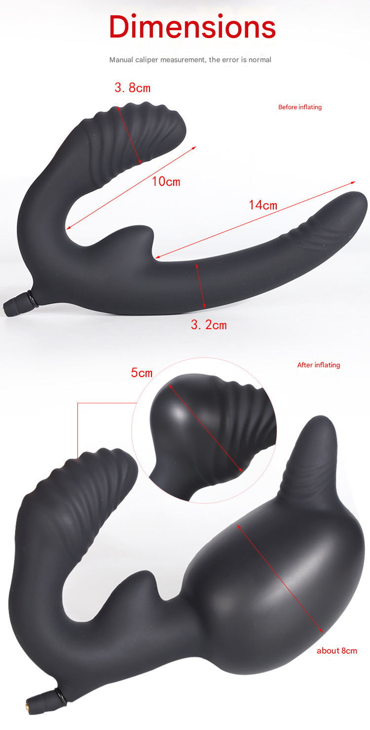 Double Dildo Inflatable Plug 5cm Phồng Thật Khoái Kép