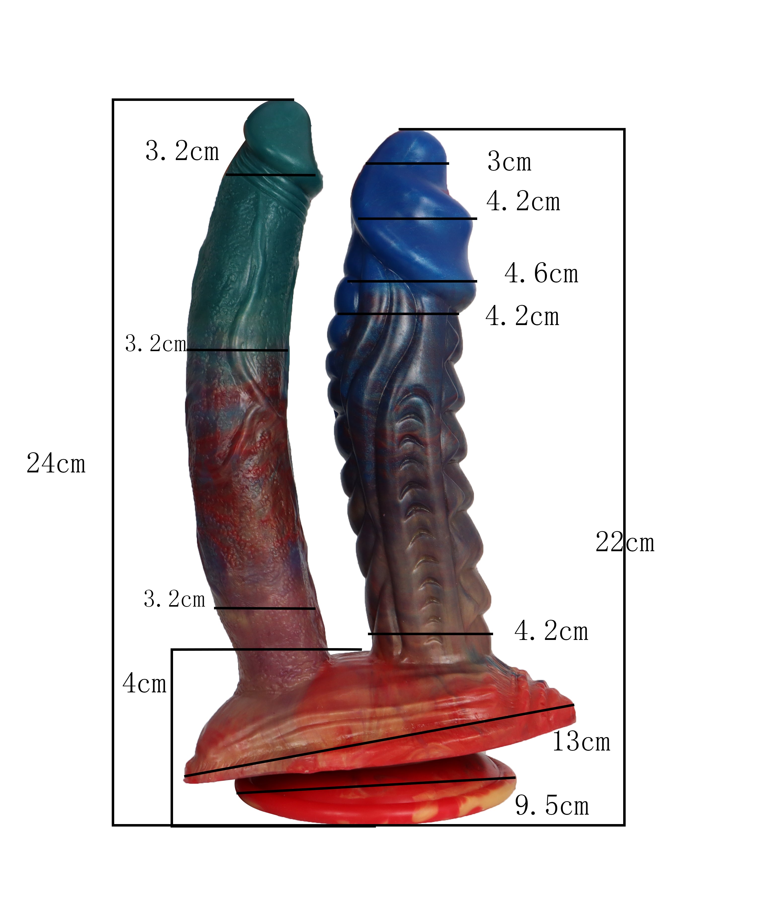 Dildo Quái Vật 23cm Đâm Đôi Fantasy Đa Năng