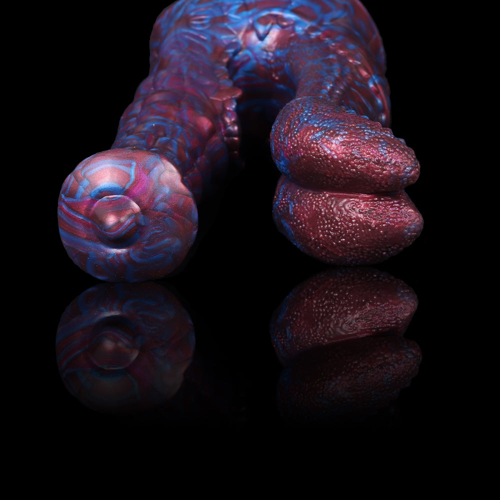 Dildo ngựa Alien DP đen 19cm khổng lồ đam mê