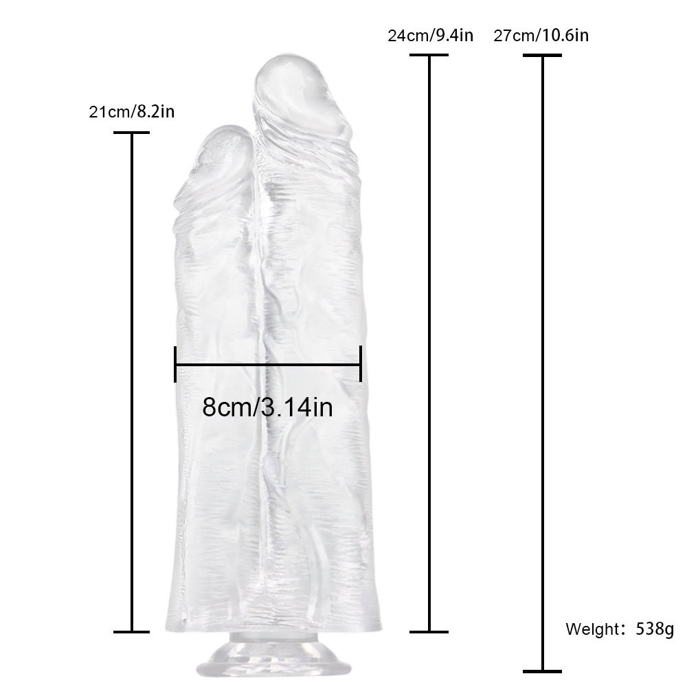 Dildo Đôi Jelly 27cm Siêu Lớn Đa Kích Thích Đỉnh Cao