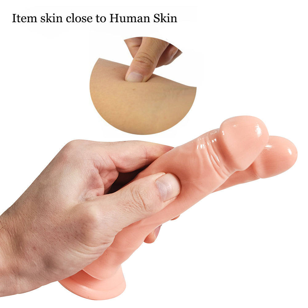 Double Dildo Slim Realistic 18cm – Thâm Nhập Mềm Mại Đê Mê!