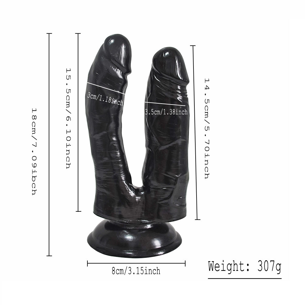 Double Dildo Slim Realistic 18cm – Thâm Nhập Mềm Mại Đê Mê!