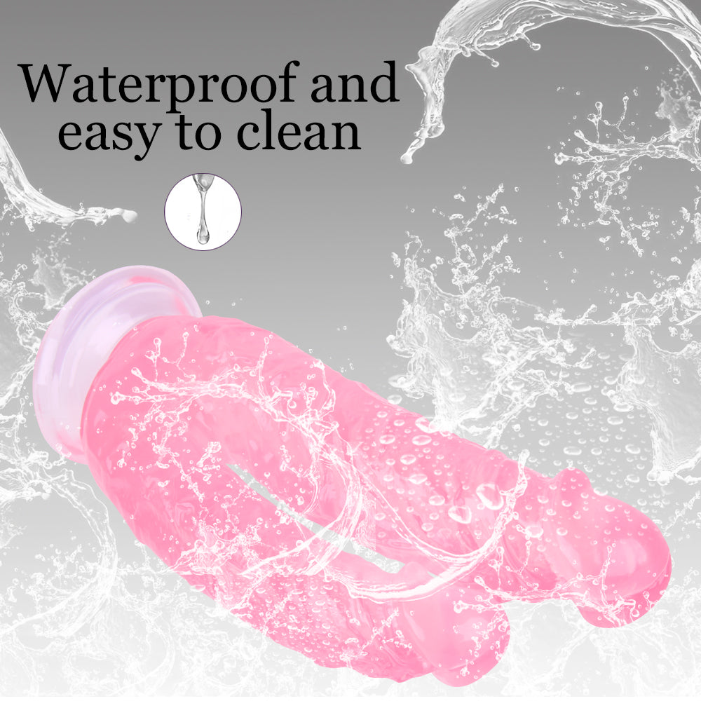 Dildo Jelly Đôi 21cm Hồng Thâm Nhập Đôi Đam Mê