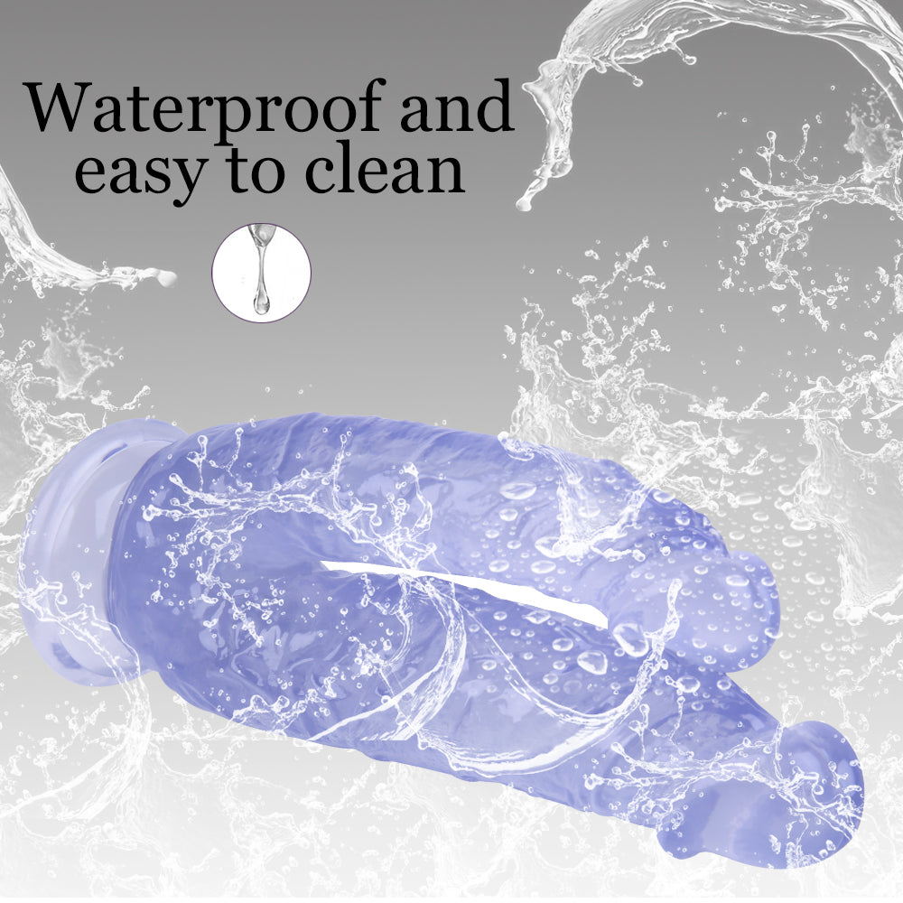 Dildo Đôi Blue Jelly Xuyên Thấu Siêu Mềm Kép