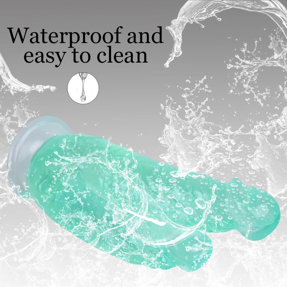 Dildo Đôi Xanh Jelly Siêu Thấm 2 Lỗ Khoái Lạc Đôi