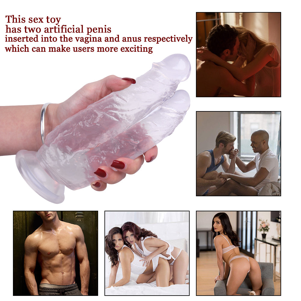 Dildo Clear Jelly Trong Suốt 2 Lỗ Đầy Đặn Siêu Mềm Dildo Clear Jelly Trong Suốt 2 Lỗ Đầy Đặn Siêu Mềm