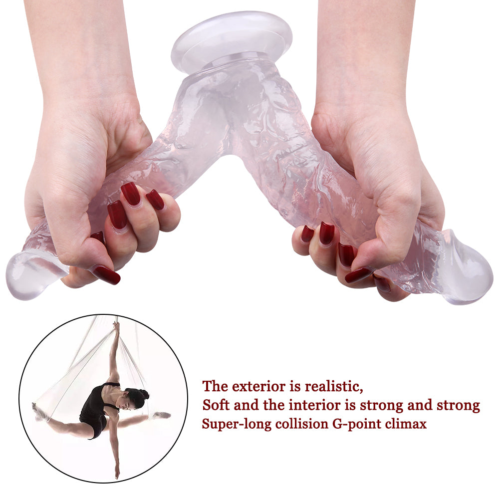 Dildo Clear Jelly Trong Suốt 2 Lỗ Đầy Đặn Siêu Mềm Dildo Clear Jelly Trong Suốt 2 Lỗ Đầy Đặn Siêu Mềm