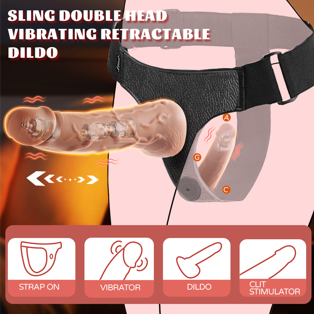 Double Dildo Đeo Rung 2025 Co Giãn Đỉnh Cao Cặp Đôi