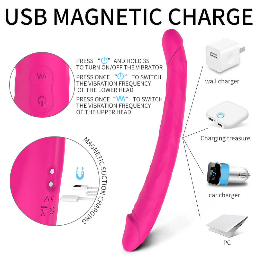 SHD King 3 Dildo Đầu Đôi Cặp Đôi Siêu Kích Thích