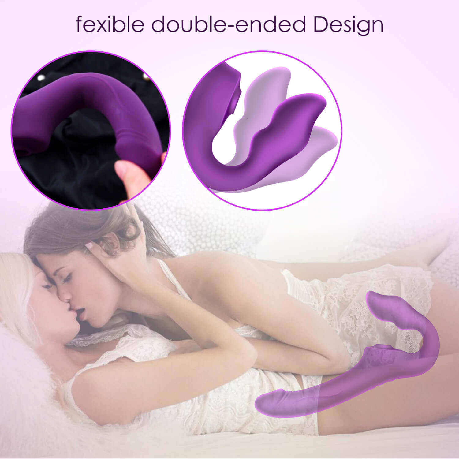 Dildo Strapless Erocome Cancri Rung Hút Đôi