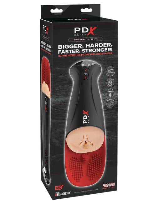 Vibro masturbator PipeDream Fuck-O-Matic XL đen vagina rung 