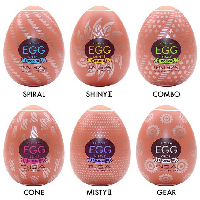 Tenga Egg Hard-Boiled Set 6c TPE Siêu Bóp Nhỏ Giọt