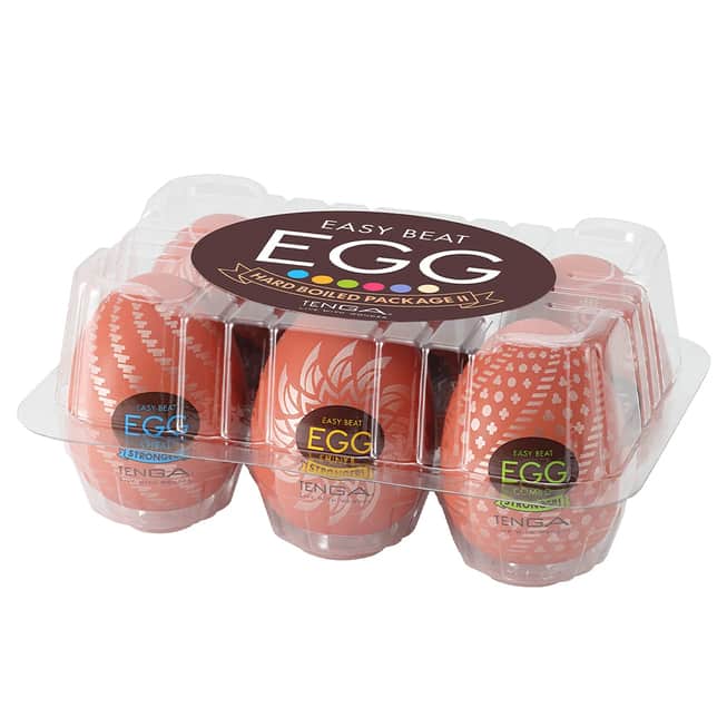 Tenga Egg Hard-Boiled Set 6c TPE Siêu Bóp Nhỏ Giọt