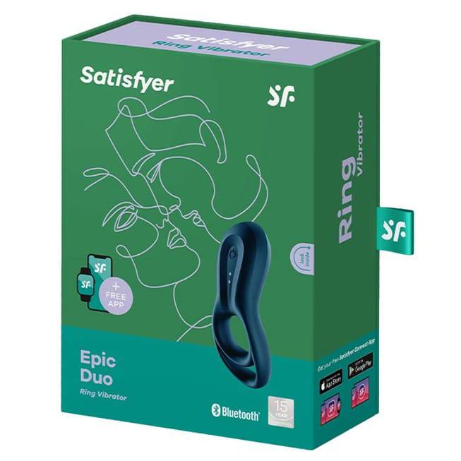 Satisfyer Epic Duo Vòng Rung App Xanh Siêu Mạnh Mẽ