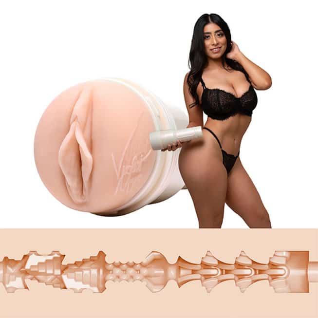 Fleshlight Violet Myers Waifu - Masturbator âm đạo TPE trắng siêu thực